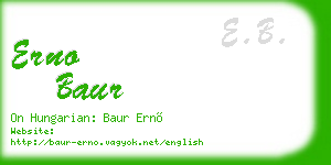 erno baur business card